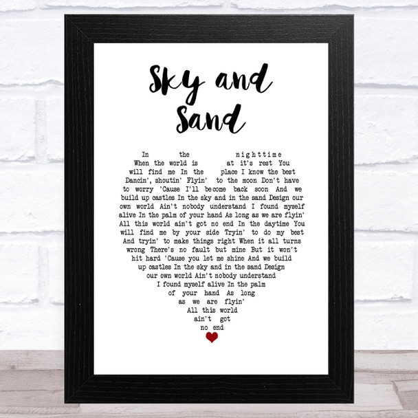 Paul Kalkbrenner Sky and Sand White Heart Song Lyric Music Art Print