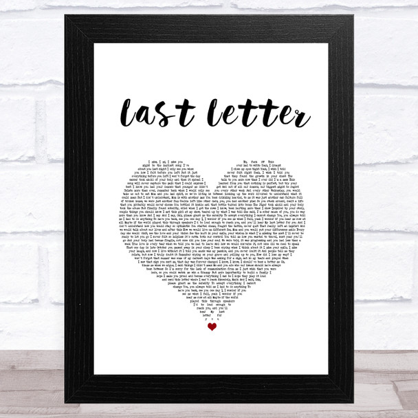 Witt Lowry Last Letter White Heart Song Lyric Music Art Print