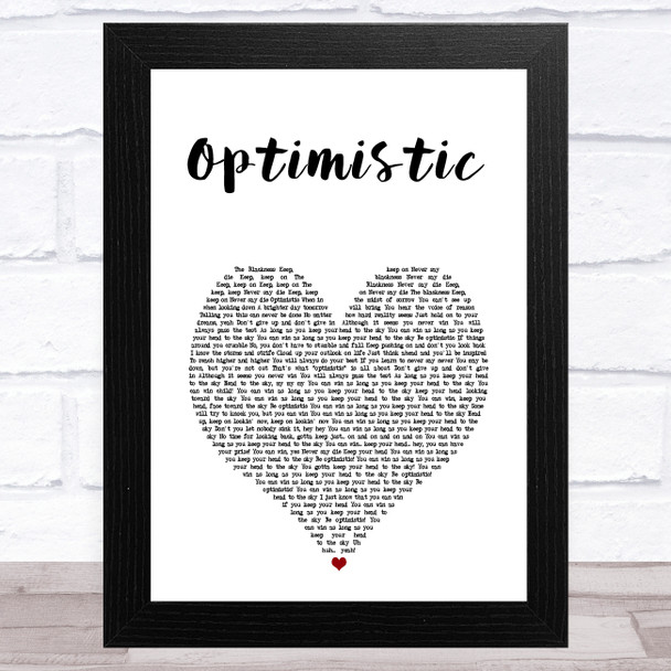 Sounds Of Blackness Optimistic White Heart Song Lyric Music Art Print