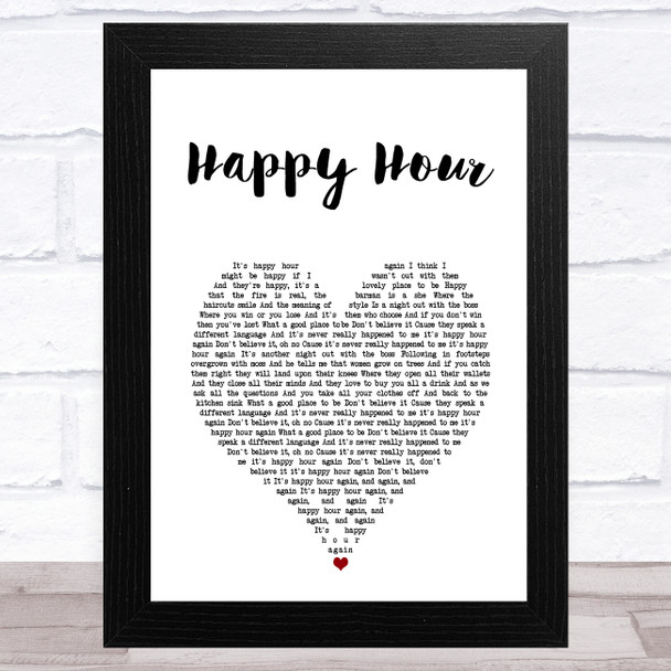 The Housemartins Happy Hour White Heart Song Lyric Music Art Print