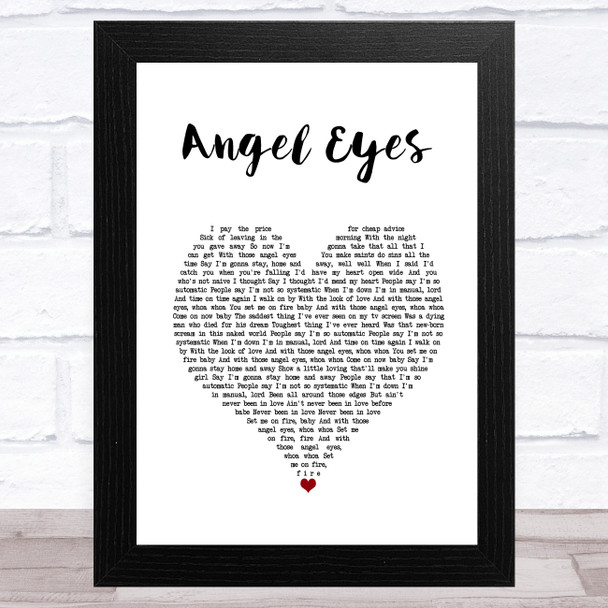 Wet Wet Wet Angel Eyes White Heart Song Lyric Music Art Print