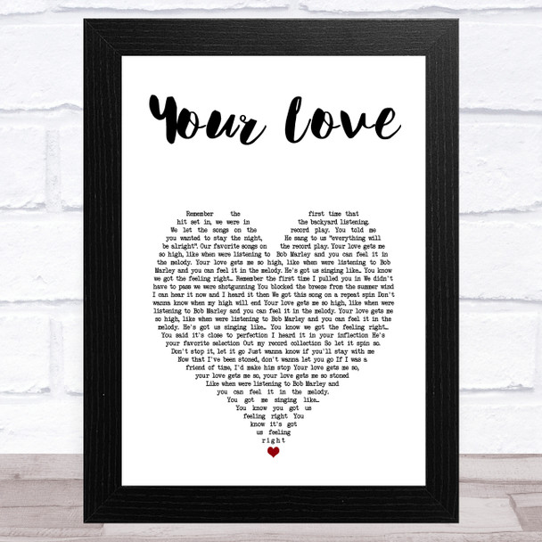 Dirty Heads Your Love White Heart Song Lyric Music Art Print