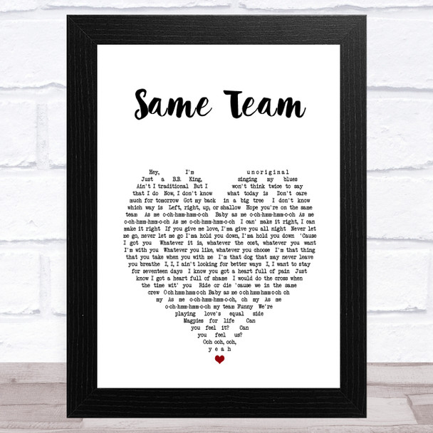 Labrinth Same Team White Heart Song Lyric Music Art Print