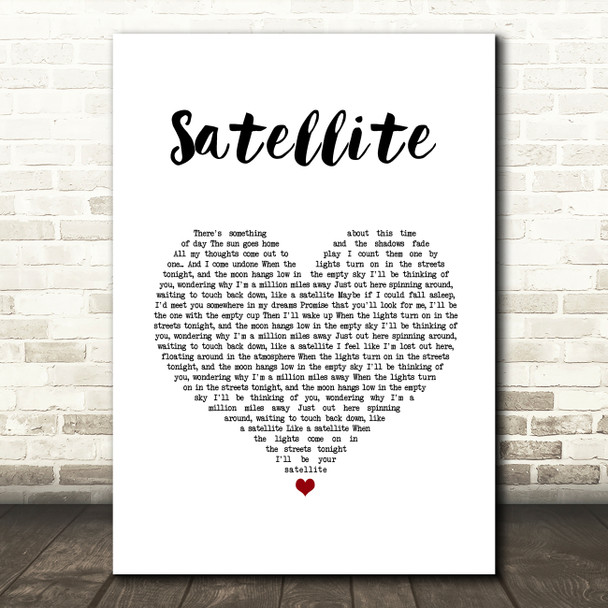 Randy Rogers Band Satellite White Heart Song Lyric Music Art Print