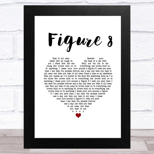 Ellie Goulding Figure 8 White Heart Song Lyric Music Art Print