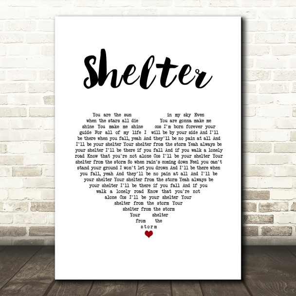 Dash Berlin feat. Roxanne Emery Shelter White Heart Song Lyric Music Art Print