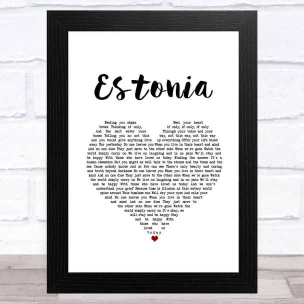Marillion Estonia White Heart Song Lyric Music Art Print