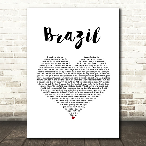 Declan McKenna Brazil White Heart Song Lyric Music Art Print