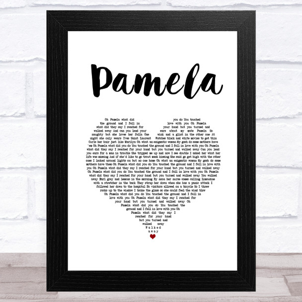 The Kooks Pamela White Heart Song Lyric Music Art Print