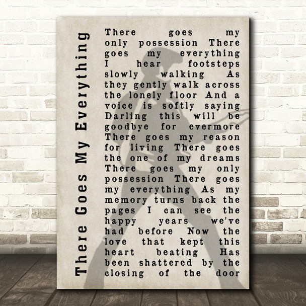 Elvis Presley There Goes My Everything Pose Shadow Song Lyric Quote Print