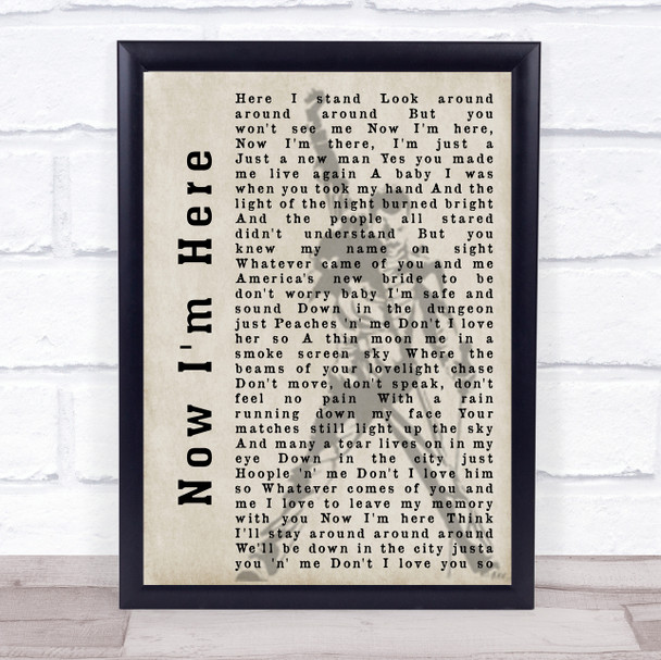 Queen Now I'm Here Freddie Mercury Silhouette Song Lyric Quote Print