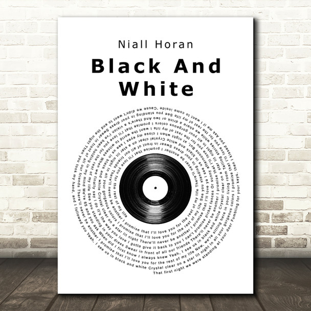 Niall Horan Everywhere Vinyl Record Song Lyric Print