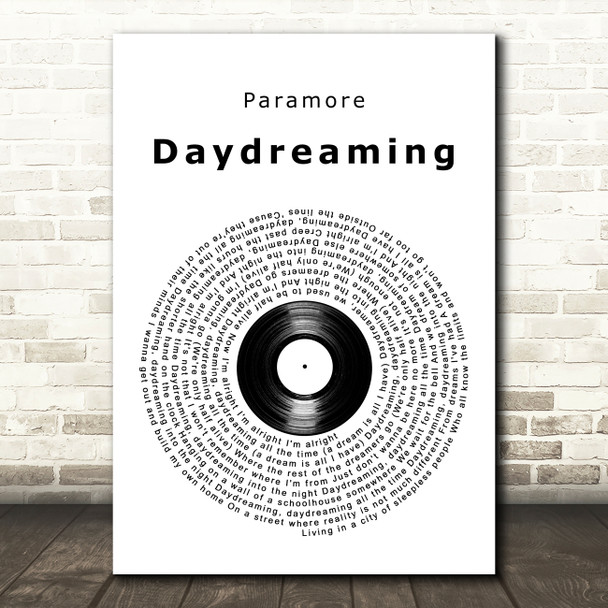 Paramore Daydreaming Vinyl Record Song Lyric Art Print