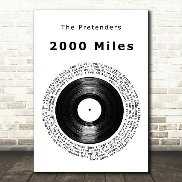 The Pretenders 2000 Miles Vinyl Record Song Lyric Art Print