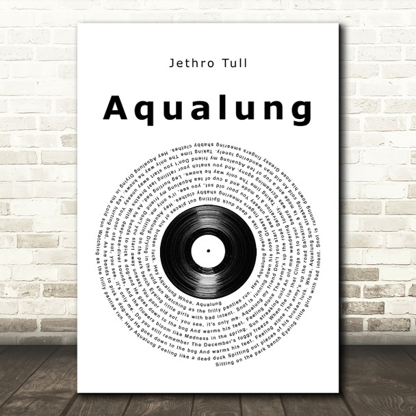 Jethro Tull Aqualung Vinyl Record Song Lyric Art Print