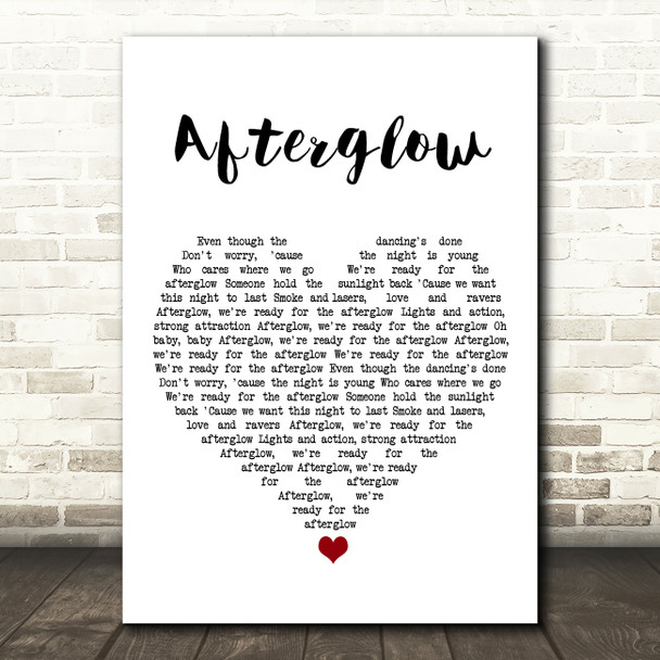 Wilkinson Afterglow White Heart Song Lyric Art Print