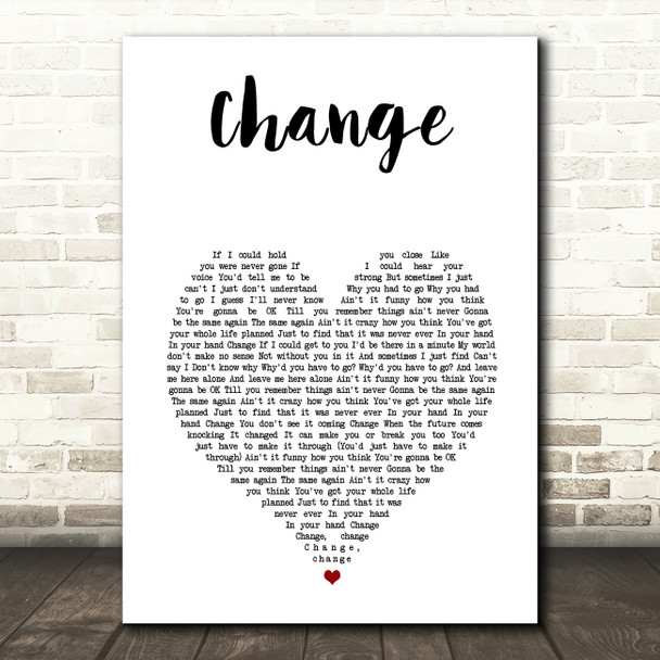 Sugababes Change White Heart Song Lyric Art Print