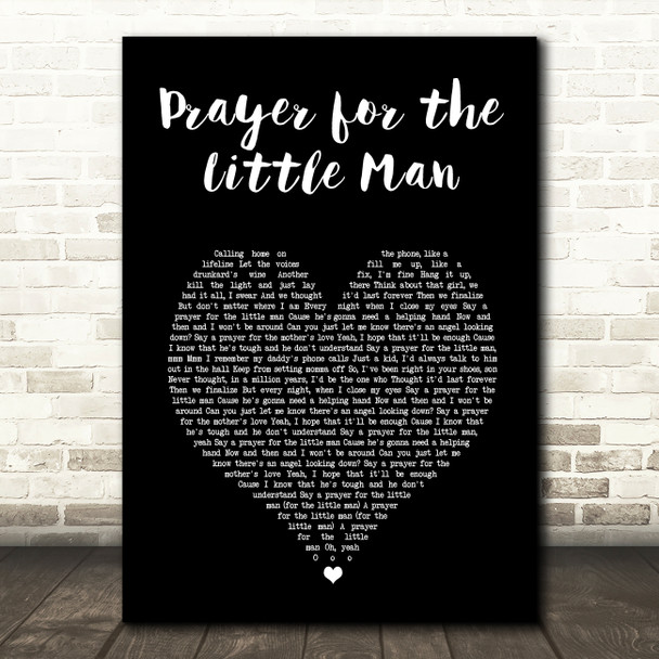 Blackberry Smoke Prayer for the Little Man Black Heart Song Lyric Art Print