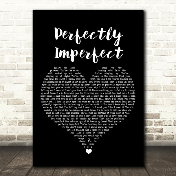 Declan J Donovan Perfectly Imperfect Black Heart Song Lyric Art Print