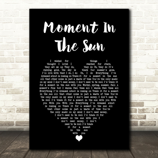 Sunflower Bean Moment In The Sun Black Heart Song Lyric Art Print