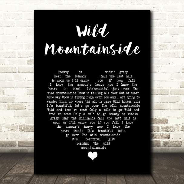 Eddi Reader Wild Mountainside Black Heart Song Lyric Art Print