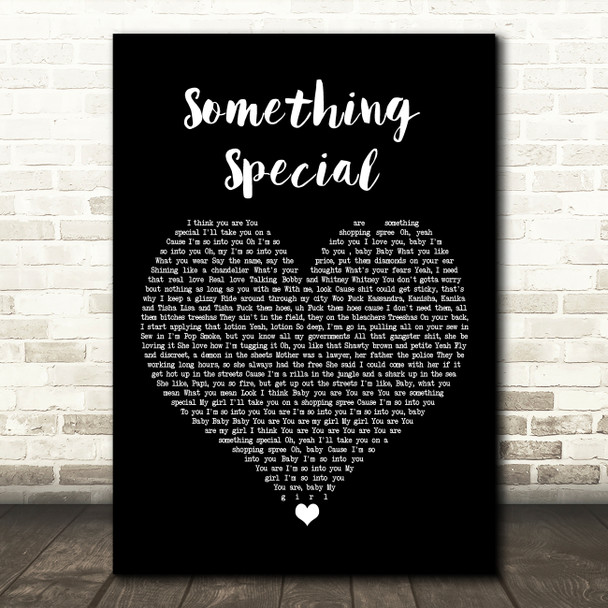 Pop Smoke Something Special Black Heart Song Lyric Art Print