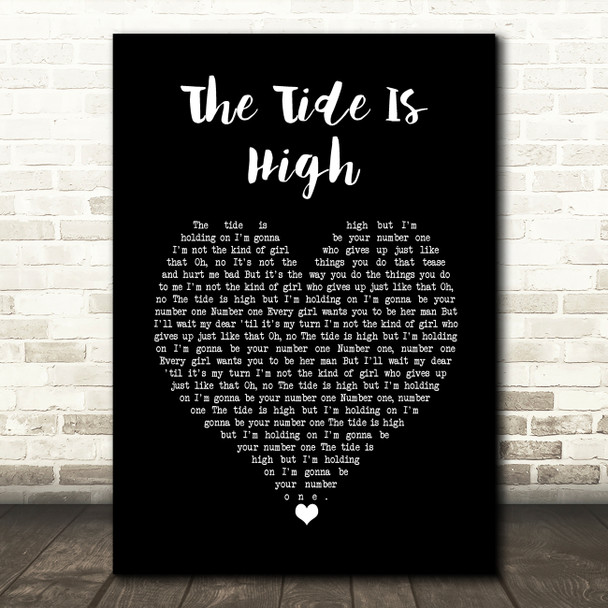 Blondie The Tide Is High Black Heart Song Lyric Art Print