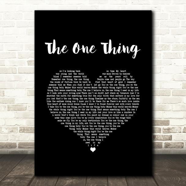 Michael Bolton The One Thing Black Heart Song Lyric Art Print