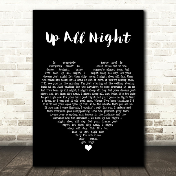 Counting Crows Up All Night Black Heart Song Lyric Art Print