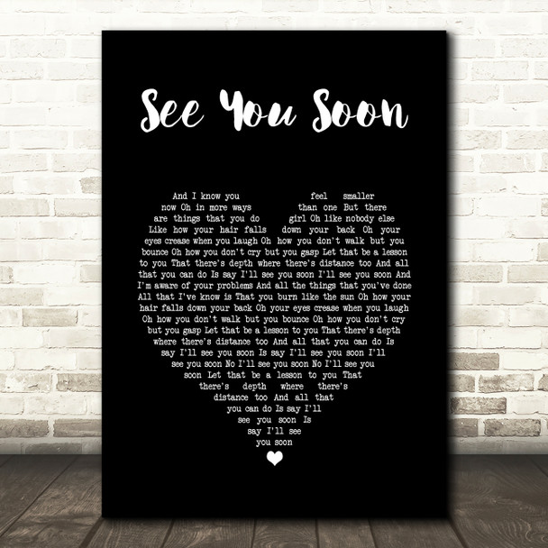 Amber Run See You Soon Black Heart Song Lyric Art Print