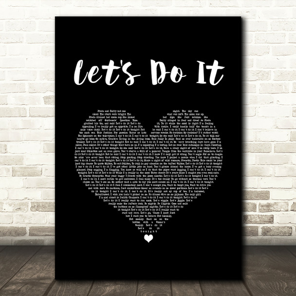 Victoria Wood Let's Do It Black Heart Song Lyric Art Print