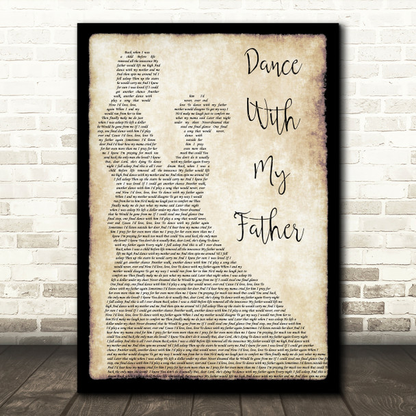 Luther Vandross Dance With My Father Man Lady Dancing Song Lyric Quote Print