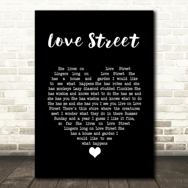 The Doors Love Street Black Heart Song Lyric Art Print