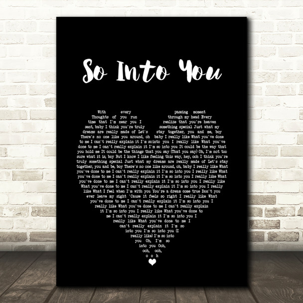 Tamia So Into You Black Heart Song Lyric Art Print