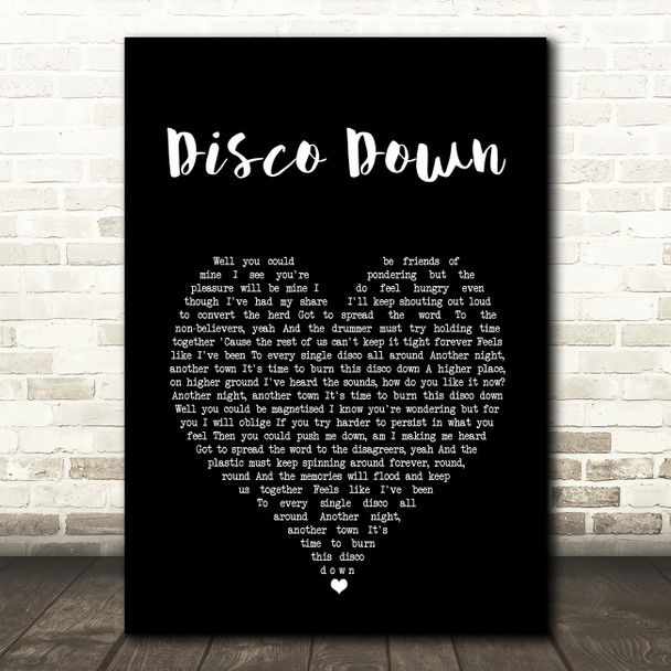 Shed Seven Disco Down Black Heart Song Lyric Art Print