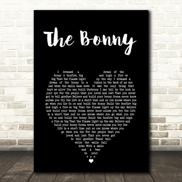 Gerry Cinnamon The Bonny Black Heart Song Lyric Art Print