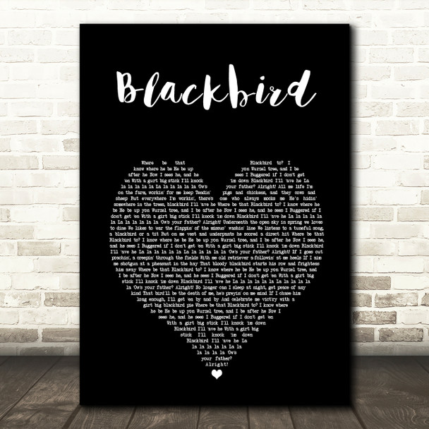 The Wurzels Blackbird Black Heart Song Lyric Art Print