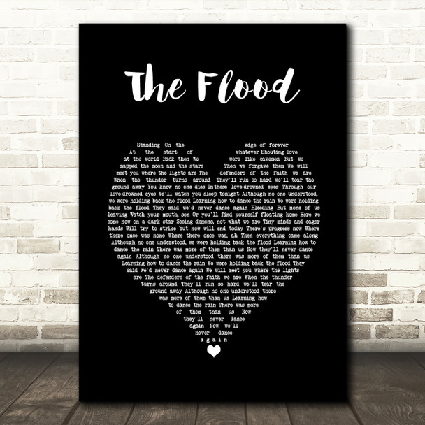 Take That The Flood Black Heart Song Lyric Art Print