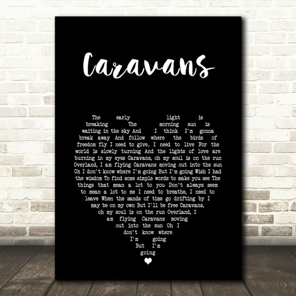 Barbara Dickson Caravans Black Heart Song Lyric Art Print