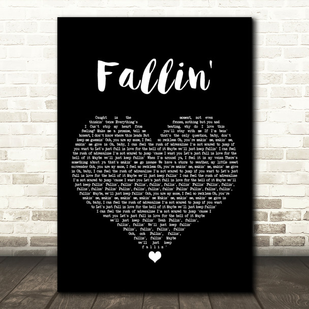 Why Don't We Fallin' Black Heart Song Lyric Art Print