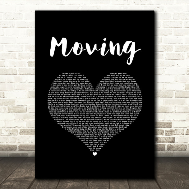 Bugzy Malone Moving Black Heart Song Lyric Art Print