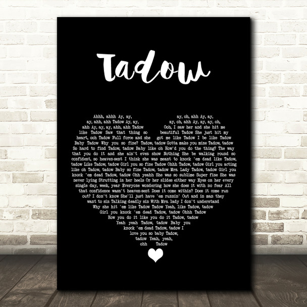 Masego Tadow Black Heart Song Lyric Art Print