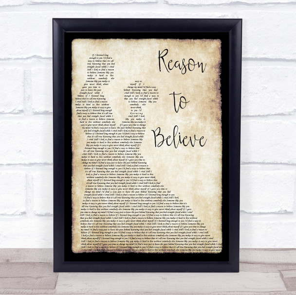 Rod Stewart Reason To Believe Man Lady Dancing Song Lyric Quote Print