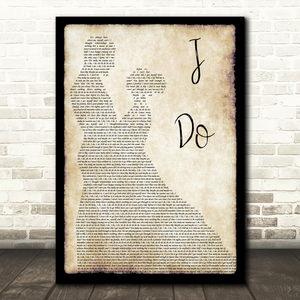 Colbie Caillat I Do Man Lady Dancing Song Lyric Quote Print
