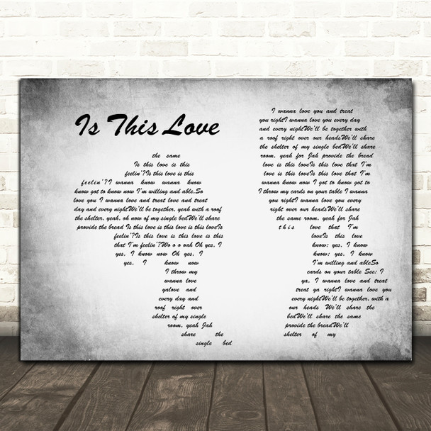 Bob Marley Is This Love Man Lady Couple Grey Song Lyric Art Print