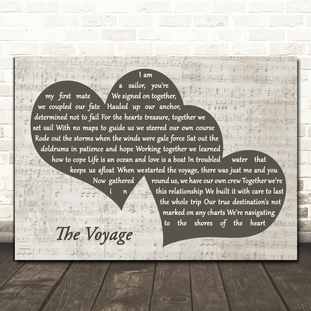 Christy Moore The Voyage Landscape Music Script Two Hearts Song Lyric Art Print