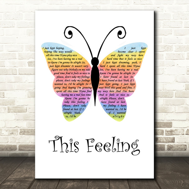 Alabama Shakes This Feeling Rainbow Butterfly Song Lyric Art Print