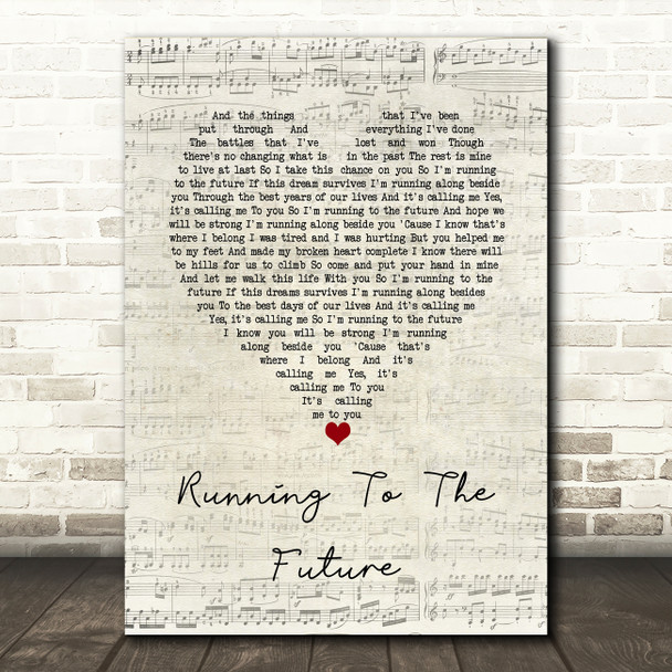 Elkie Brooks Running To The Future Script Heart Song Lyric Art Print