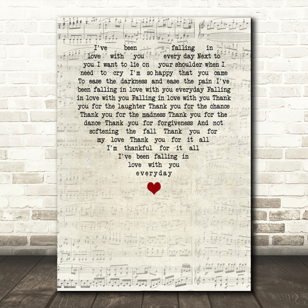 Beth Hart With You Every Day Script Heart Song Lyric Art Print