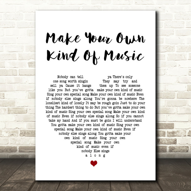 Mama Cass Elliot Make Your Own Kind Of Music Heart Song Lyric Quote Print